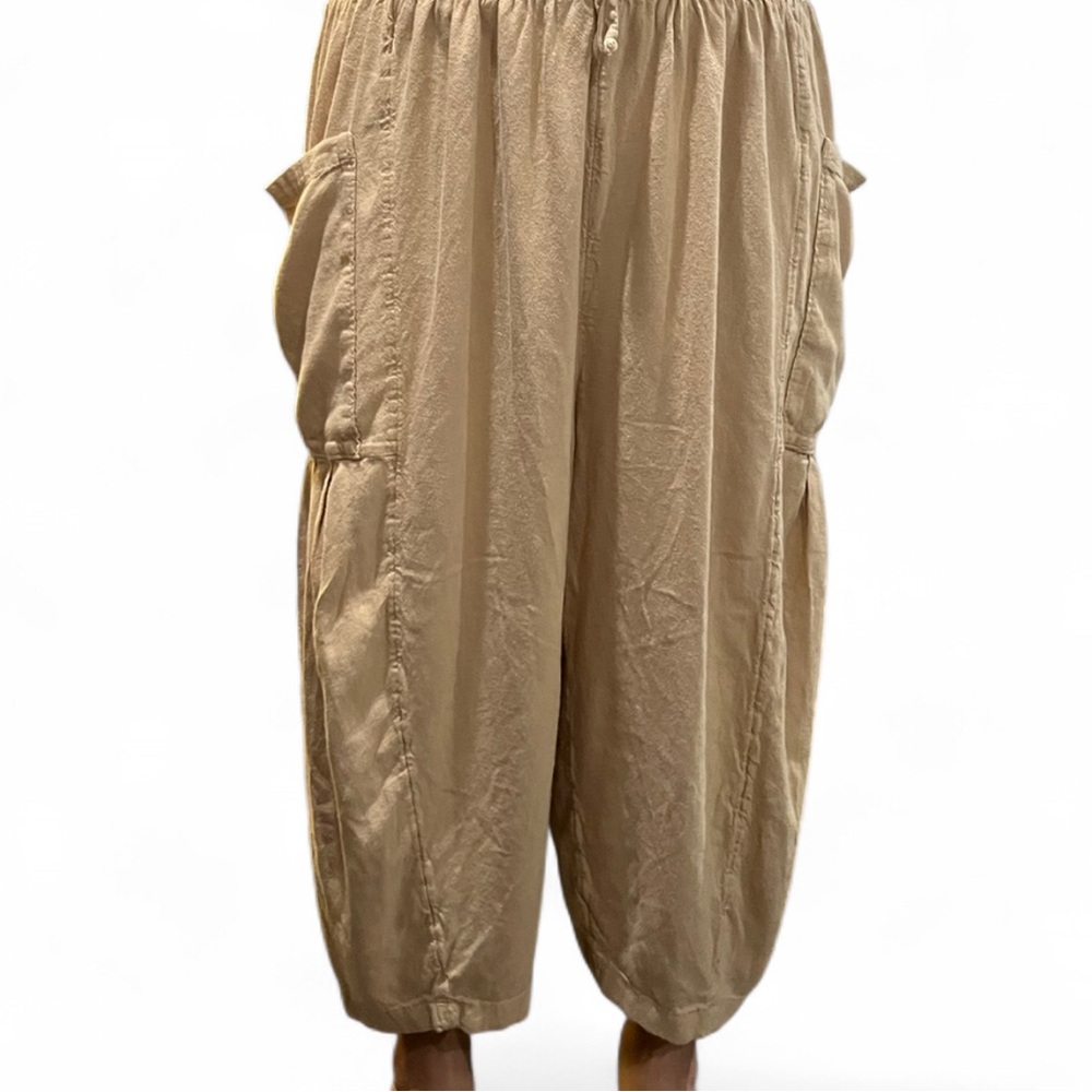 Free People Free-est Quinn Pants Light Brown Elastic Waist Pants Size XS Yoga